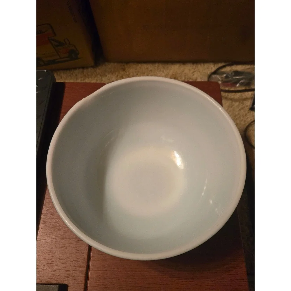 Vintage Pyrex 403 Teal Green Mixing Bowl 2.5 Quart Round Nesting Opal Glass